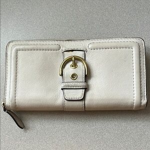 Coach Cream Leather Wallet